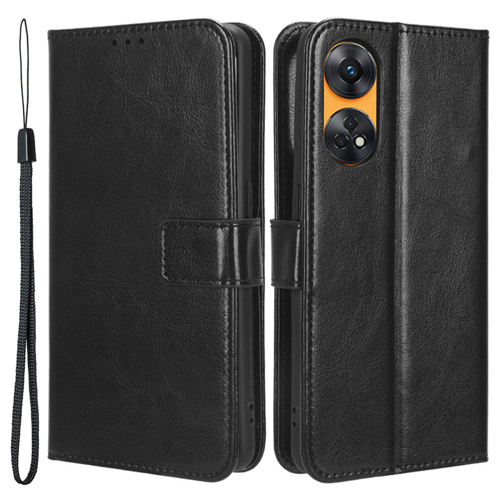 Phone Leather Case for Oppo Reno8 T 4G Wallet Stand Crazy Horse Texture Phone Cover Phone Leather Case for Oppo Reno8 T 4G Wallet Stand Crazy Horse Texture Phone Cover